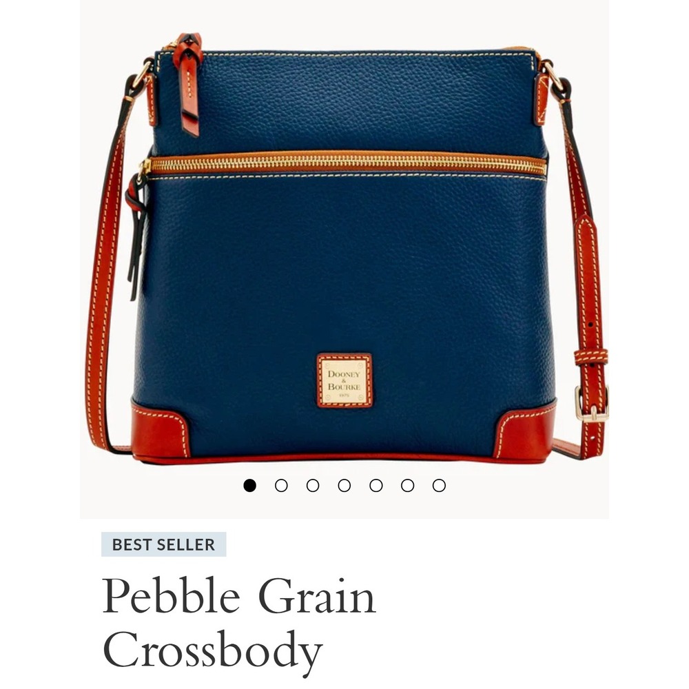 Dooney & Bourke Pebble Grain Crossbody Midnight Blue Like New Condition Leather
